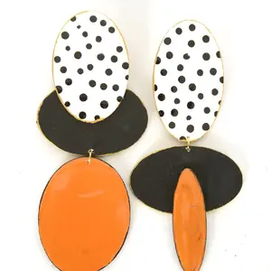 LAEL- Tangerine Theory Wooden Statement Earrings