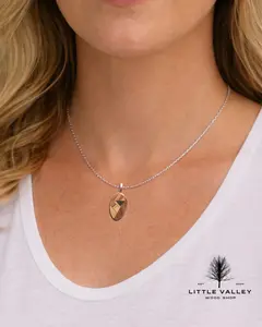 Mosaic Wood Pendant Necklace