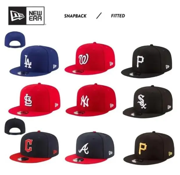 New Era MLB Snapback Baseball Hat – Seattle Mariners, LA Dodgers, NY Yankees, Chicago White Sox, Cardinals, Nationals, Pirates, Braves, Guardians – Adjustable Flat Brim Cap for Men Women, Urban Streetwear, Sports Fan Gear, Gorra Unisex USA