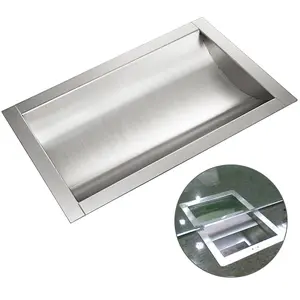 【Father's Day】VEVOR 304 Stainless Steel Drop-In Deal Tray 14" Deep x 10" Wide x 2" High Brushed Finish for Cash register window Organiser Racks