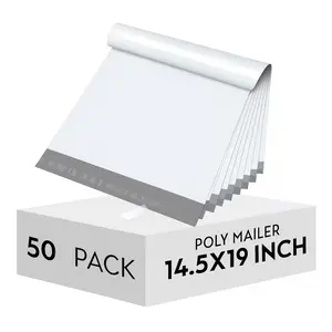 25/50 Count Pack L 14.5x19" of Self-Seal Poly Mailer Mailers Mailing Envelope Bags for Small Clothing Business Depop Mercari Poshmark Online Orders Polymailers 14x19" 14x19 inches