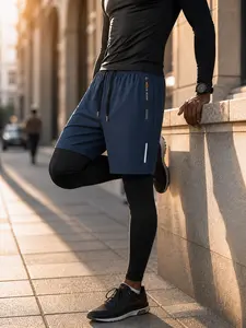 Men's Fake Two-Piece Sporty Long Pants, Comfortable & Stylish Design, Ideal for Daily Wear & Active Lifestyle, Perfect Fit for All Seasons