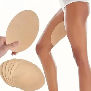 Pre-Cut Elastic Fabric Self-Adhesive Thigh Anti-Chafe Patches 10pcs, Transparent Invisible Sweat-Wicking Comfort, Unisex Outdoor One-Time Body Protection