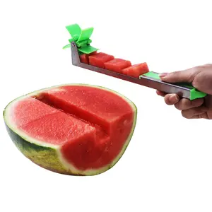 Watermelon Slicer Cutter – Stainless Steel Fruit Cube Cutter Tool, Easy Watermelon Cutting Knife, Kitchen Gadget for Fruit Salad