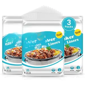 Slow Cooker Liners 10"x13" 30 count Small Size Disposable Plastic Bags Pot Liners Brunch Cooking Bags Fit 1.5 qt to 2 qt Pot