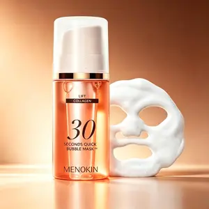 [MENOKIN] 30 Seconds Micro-Bubble Mask, Korean Glass Skin Care Essential, 70 Uses, 3.21 fl.oz, Turkey Neck, Zempic Neck, Tech Neck, Smoker Lines, Smile Lines, 11 Lines, Under-eye Hollows, Forehead Lines, Micro-Bubble Primer