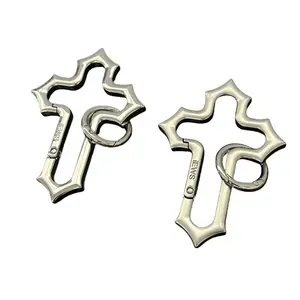Cross Carabiner Clips Cute Cool Y2K Christian Keychains Versatile Key Ring for Handbag Backpacks Belt Loop