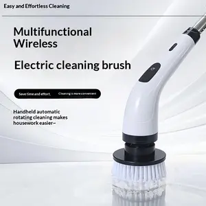 Multi-Functional Electric Cleaning Brush, Extendable Wireless Waterproof Floor Sweeper, Home Kitchen Cleaning Tool, Rechargeable Design