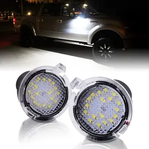 🔥💡 2Pcs Ford Mirror Puddle Light Kit Truck Mirror Lights | Fits Edge/Expedition/F150 ✅ 6500K White LED Plug&Play Replace 3F1Z-13B375-AA