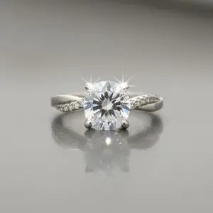 S925 Sterling Silver Solitaire Ring -Classic solitaire style with a round central cubic zirconia Sparkling Gift for Engagement, Graduation & Birthday | Elegant Daily Wear Jewelry hypoallergenic