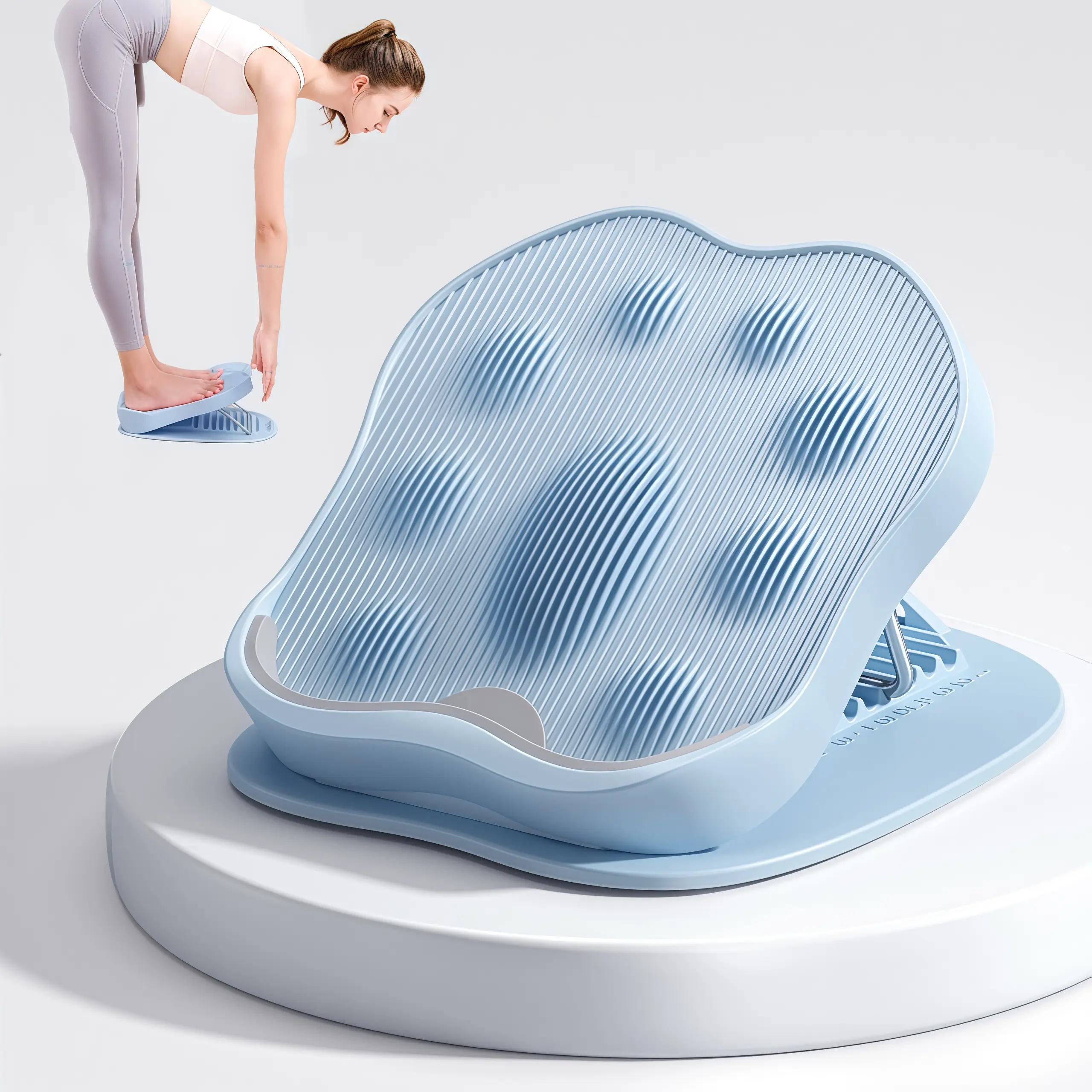 Portable Slant Board with 9-Level Adjustable Incline - Reinforced Calf Stretcher for Athletic Flexibility, Physical Therapy & Recovery, Supports 450 lbs
