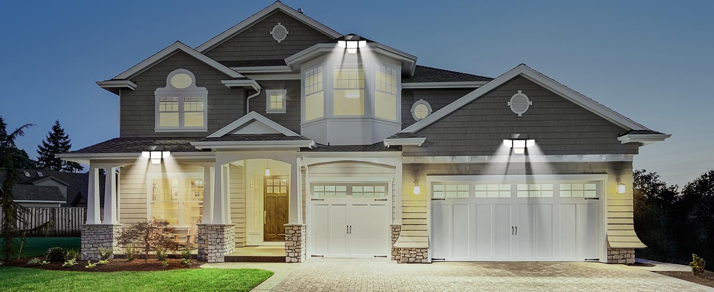 DEEPN Solar Outdoor Motion Lights - Upgraded 4 Heads 188 LED Security Lights with Motion Sensor Lights, IP65 Waterproof 270° Wide Angle Flood Wall Lights for Home Darkroom Backyard