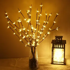 2 Pack Lighted Prelit Twig Tree Branches Lights,  Operated, Room Decor LED Cherry Blossoms Lamp Christmas Holiday Decorative Sticks Vase Filler for  Decoration (29.5inch)