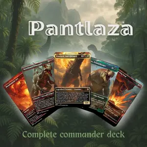 Pantlaza Dinosaurs MTG Commander EDH Custom Art Proxy Deck – Unique Gift for Gamers, Boyfriend & Card Game Fans