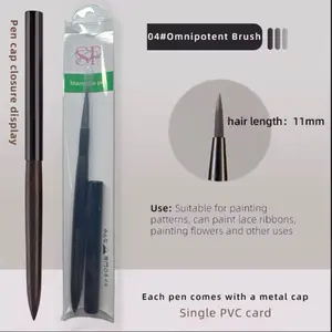 High Quality Shin Pink 10Pcs Nail Brush Set Soft Nylon Brushes With Sandalwood & Metal Cap for Precise Application