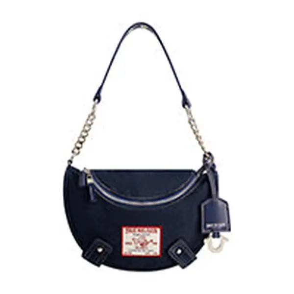 True Religion Chain Handle Denim Hobo Bum Bag
