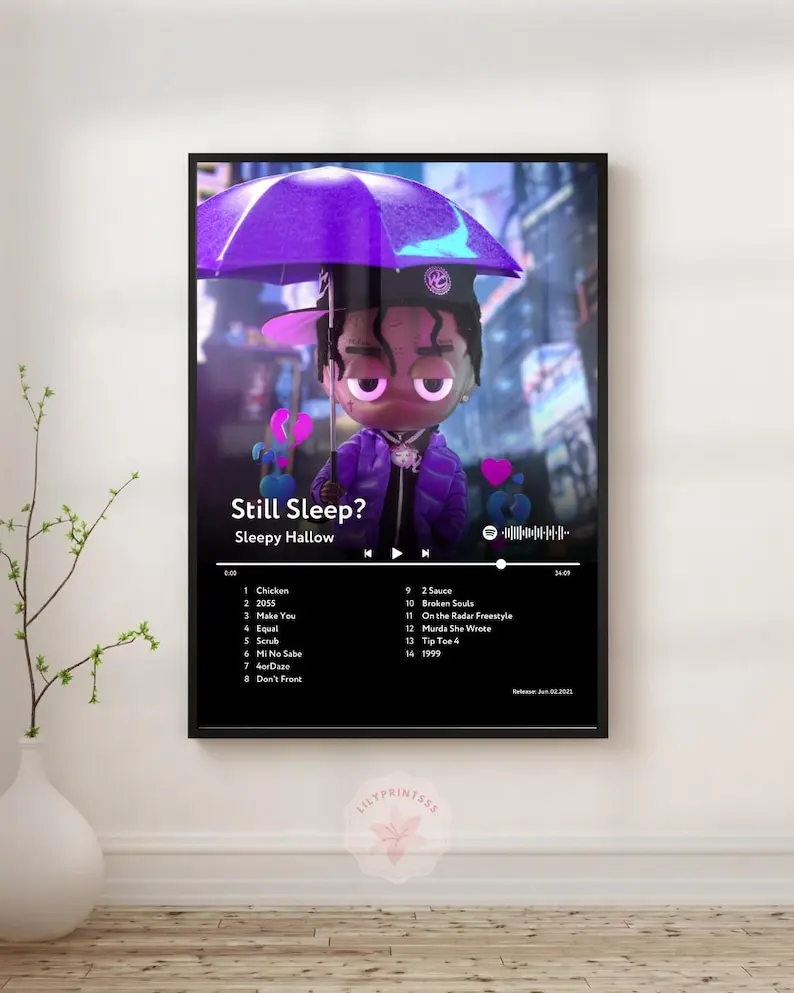 Still Sleep? Sleepy Hallow Album Cover Poster Music Wall Art Minimalistic Poster Music