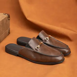 GGOR All Shoe Slipper with Buckle, Closed-toe Mules, Simple Sandals, Youth Men's Backless Shoes