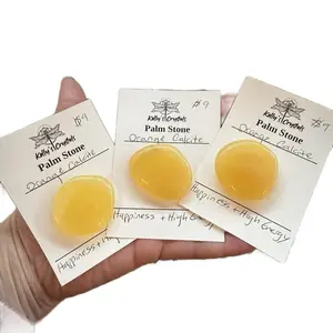 Orange Calcite Palm Stone