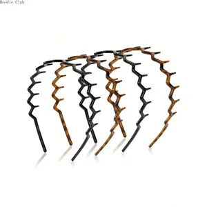 Zigzag Headbands for Women & Teens, Plastic Non-Slip Hair Bands with Teeth, Lightweight Comfortable Comb Headbands for Thick Hair, Stylish Hair Accessories for Daily Wear Sports Travel All Season Use