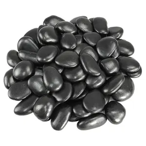 Large Pebbles for , 5lbs Black Pebbles 2-3 Inch Decorative River Rocks for Indoor Planters, High Polished Stones for Vase Filler Fish  Landscaping Garden
