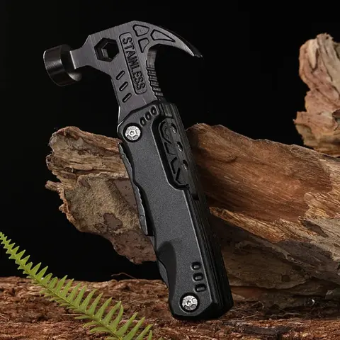 Volixor Outdoor Multi-functional Claw Hammer Vehicle Safety Folding Hammer Broken Window Escape Hammer Woodworking Hammer Camping Tool
