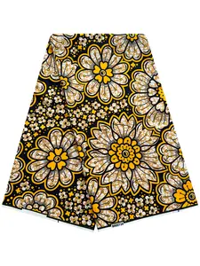 African Print Fabric Ankara Material, Casual Fashion Fabric, 6 Yards Kent Wax Cloth, Ideal for Crafting and Fashion Projects, Vibrant Patterns for Unique Designs