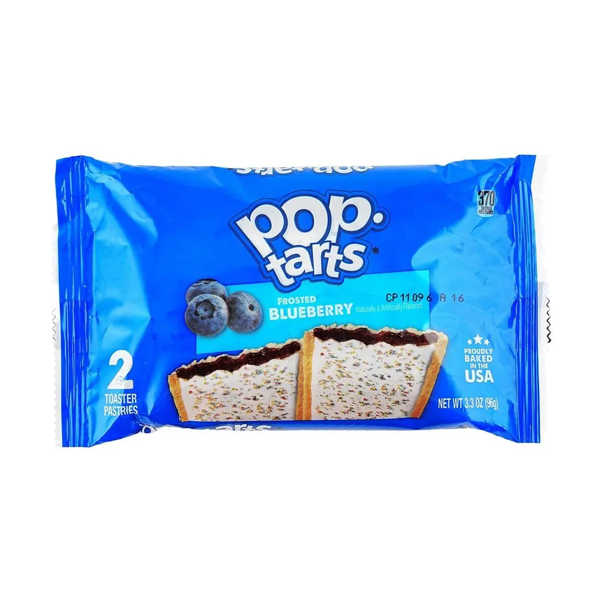 Kellogg's Frosted Blueberry Pop-Tarts, 12 Count, 20.4 oz Box - Sweet Toasted Pastry with Icing & Fruity Filling, Perfect Breakfast & Snack
