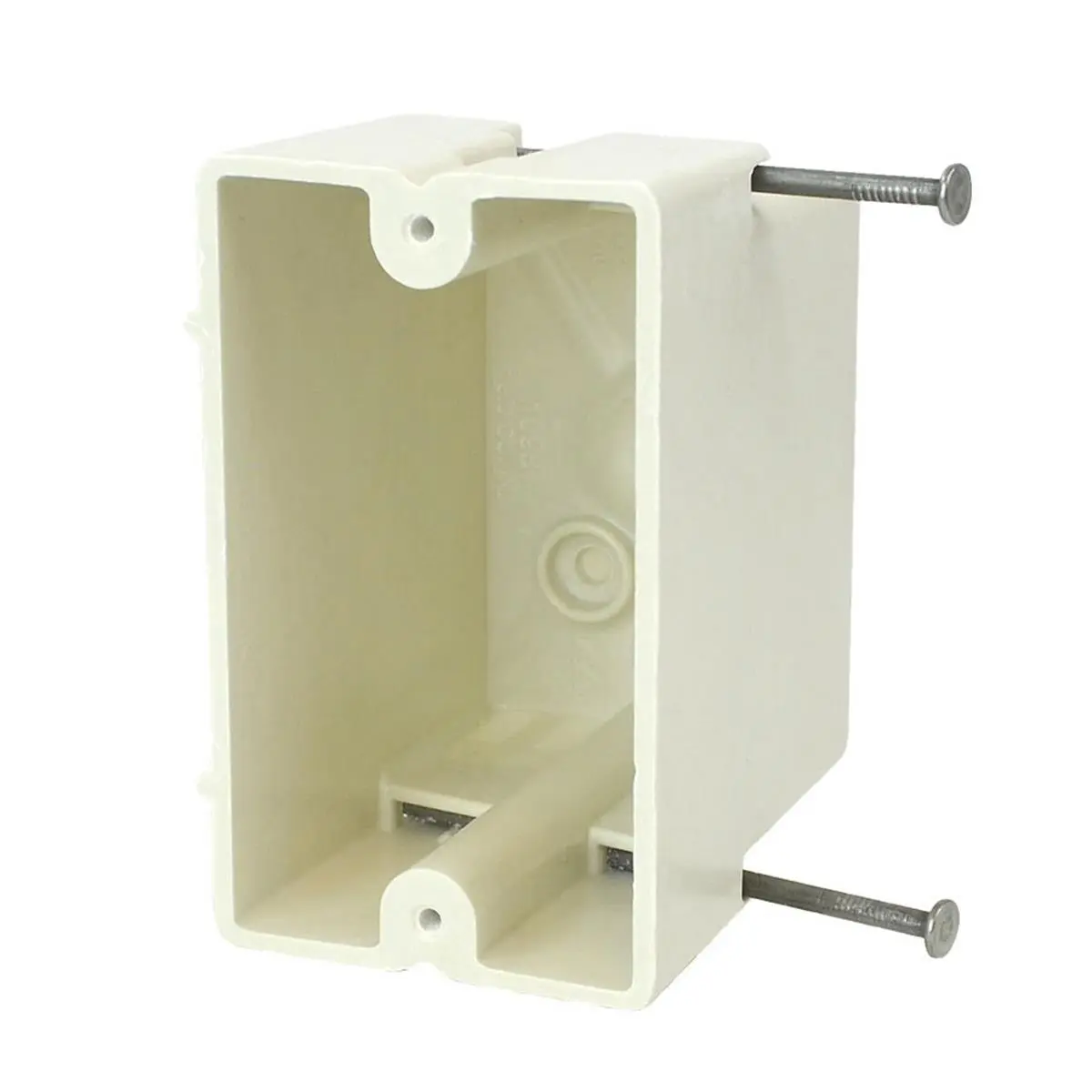 212 MAIN Allied Moulded Products 1096N Fiberglass Single Gang Electrical Box - Heat-Insulating, Impact-Proof, Nail-Included - For Light Switch, Lighting - Ideal for Sailing Water Sports, 2 Angled Nails, 2-7/8" D. X 2-1/4" W. X 3-5/8" H.