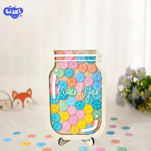 Smiley Face Reward Jar, Reward Jar with Tokens, Teacher Classroom Incentive Jar, Custom Name Gift for Kids, Back to School Motivation, Educational Decor