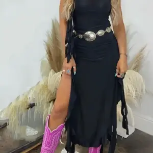 Western Cowgirl Ruffled Dress for Concert Womenswear Sleeveless