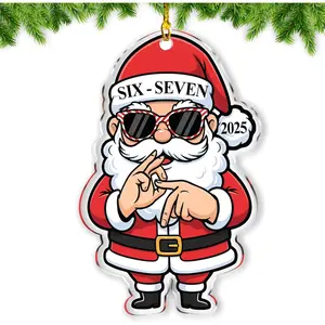 67 Christmas Ornament - Six Seven Xmas Ornaments 2025 - Gen Z, Gen Alpha Slang Meme Decor Trendy for Teen, , Adult - 67 Meme   Decor for Tree - Funny White Elephant Gifts - 6 7 Gifts