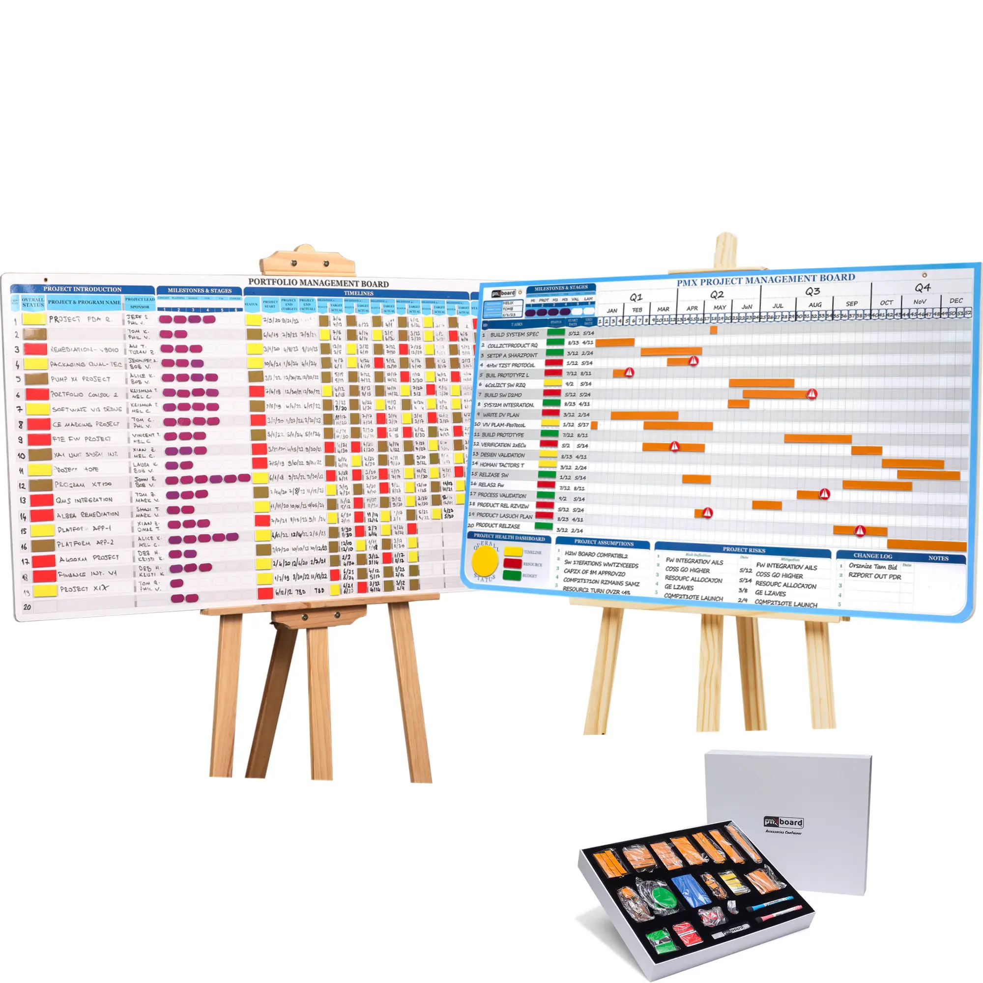 PMXBOARD Presentation Board Kit for Project Management – Gantt Chart & Portfolio Planning Board Set