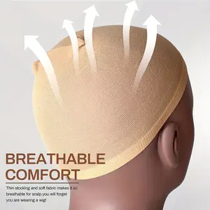 Wig Caps HD Human Hair For Women 2 Count Transparent Breathable Bald Cap For Human Hair