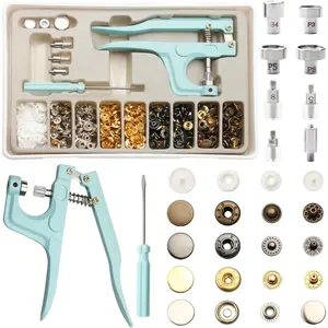 Snap Button Kit - & Buttons with Fastener Pliers Tool Kit for & - 140PCS Snap Buttons for Clothes, (5 Color) 2024 (140 Sets)