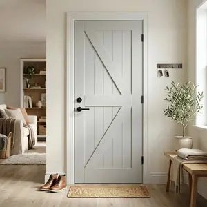 Ivanees Molded K - Type Barn Door 84 Inch Height