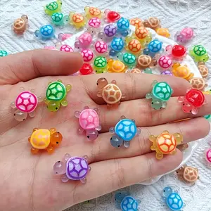50pcs Glow-in-the-Dark 3D Turtle Toys - Assorted Colors, Fun DIY Craft Supplies for Party Favors, Gifts, and Creative Play, Creative Play Toys | Playful Design | Colorful Plastic, Home Decor Ornaments, Resin Animal Sculptures, Animal Resin Figurine