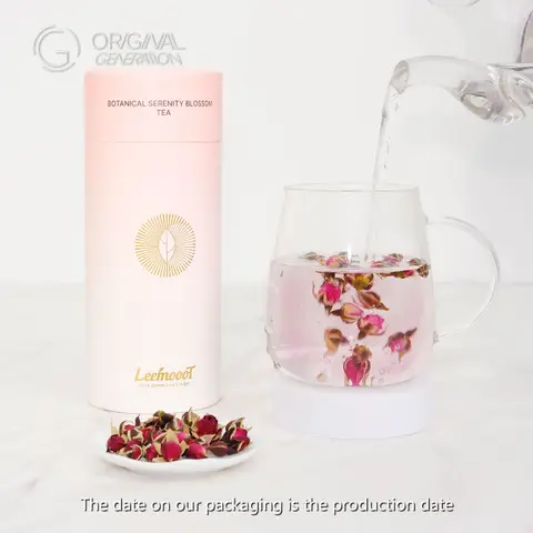 Forever Rose Scented Natural Tea - 90g/Tin Loose Leaf Beverage, High-Quality Double-Petaled Roses, Vitamin C-Rich, Stress Relief for Adults, 5-7 Cup Reuses, Honey/Lemon Ready