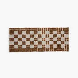 1'6"x5' Cotton Tile Bath Runner Pecan - Parachute