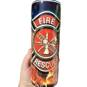 Fire Rescue Tumbler Drinkware Skinny Water Bottles
