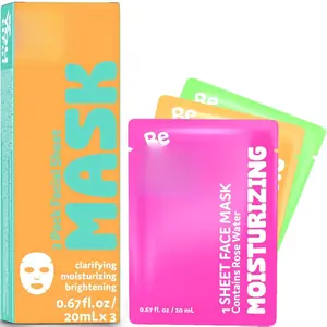 BeYoutiful Hydrating Face Mask Spa Set For Kids and Teens, Skin Care Facial Mask Set for All Skin Types and Ages, Boy and Girls, Box Includes 3 Masks