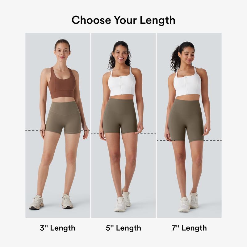 Halara UltraSculpt High Waisted Tummy Control Pocket Shaping Training Biker Shorts 7''