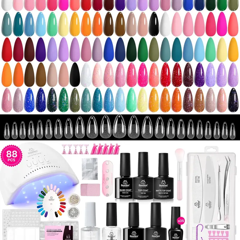 Beetles HEMA-Free Gel Polish Kit Manicure Deal Box - Starter Kit DIY Nails Art Gel Gifts for Women mothersdaygift Spring Nail Taste of Spring Summer Nail Vacation Nail