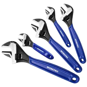 #JumpstartSale WORKPRO Adjustable Wrench, Cr-V Steel, Wide Jaw Black Oxide Wrench, Metric & SAE Scales, for Home, Garage, Workshop and DIY