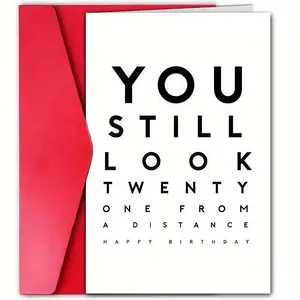 Humorous Birthday Card, 1 Count Creative Birthday Greeting Card with Envelope, Creative Birthday Gift for Friends, Birthday Supplies, Custom Message Card