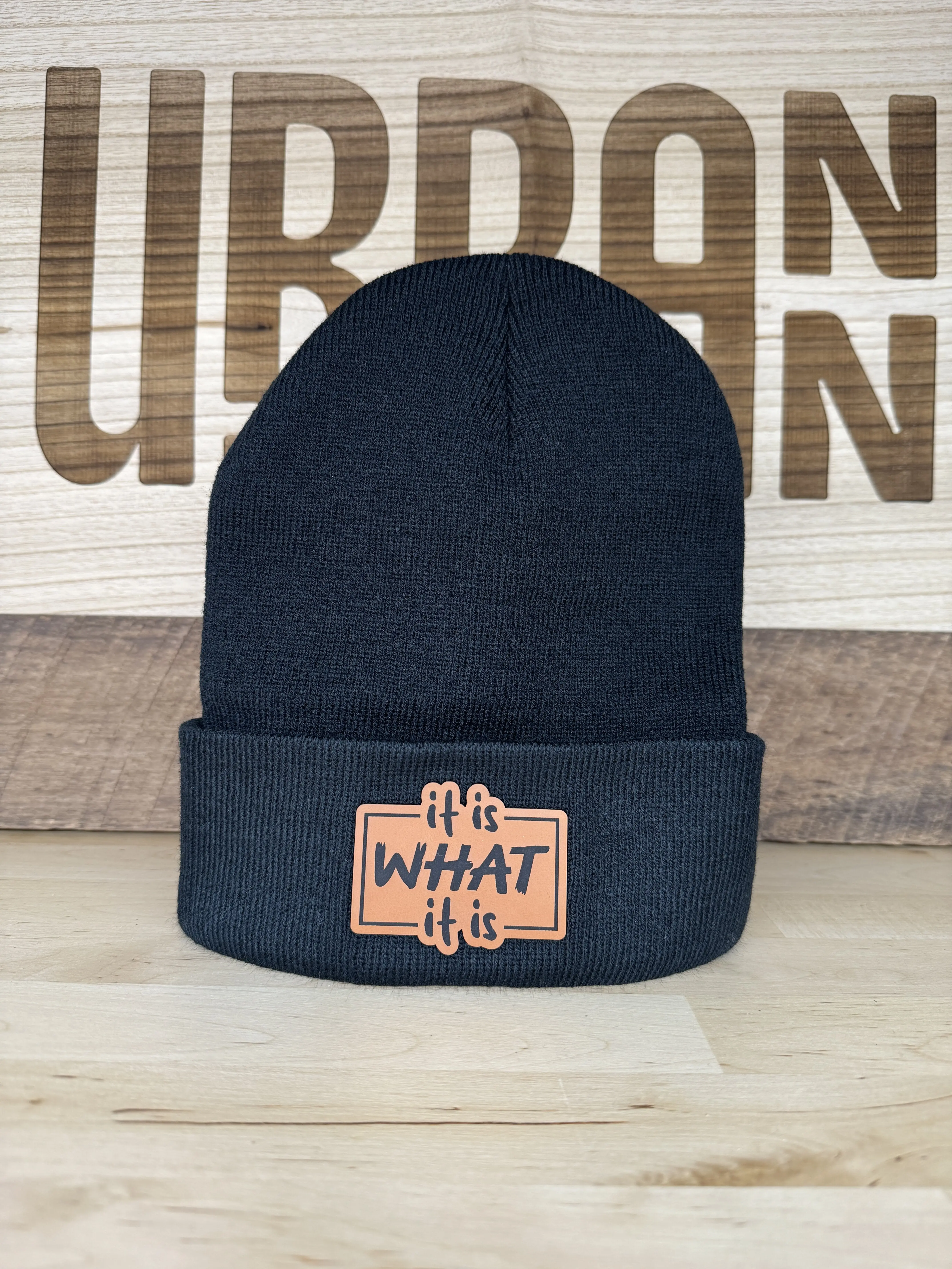 It Is What It Is Custom Leatherette Patch Trucker Style and Evolve Ponytail Hats trucker hat unique gift unisex hat FlexFit and Knit Beanie It Is What It Is Custom Leatherette Patch Trucker Style and Evolve Ponytail Hats trucker hat unique gift unisex hat FlexFit and Knit Beanie