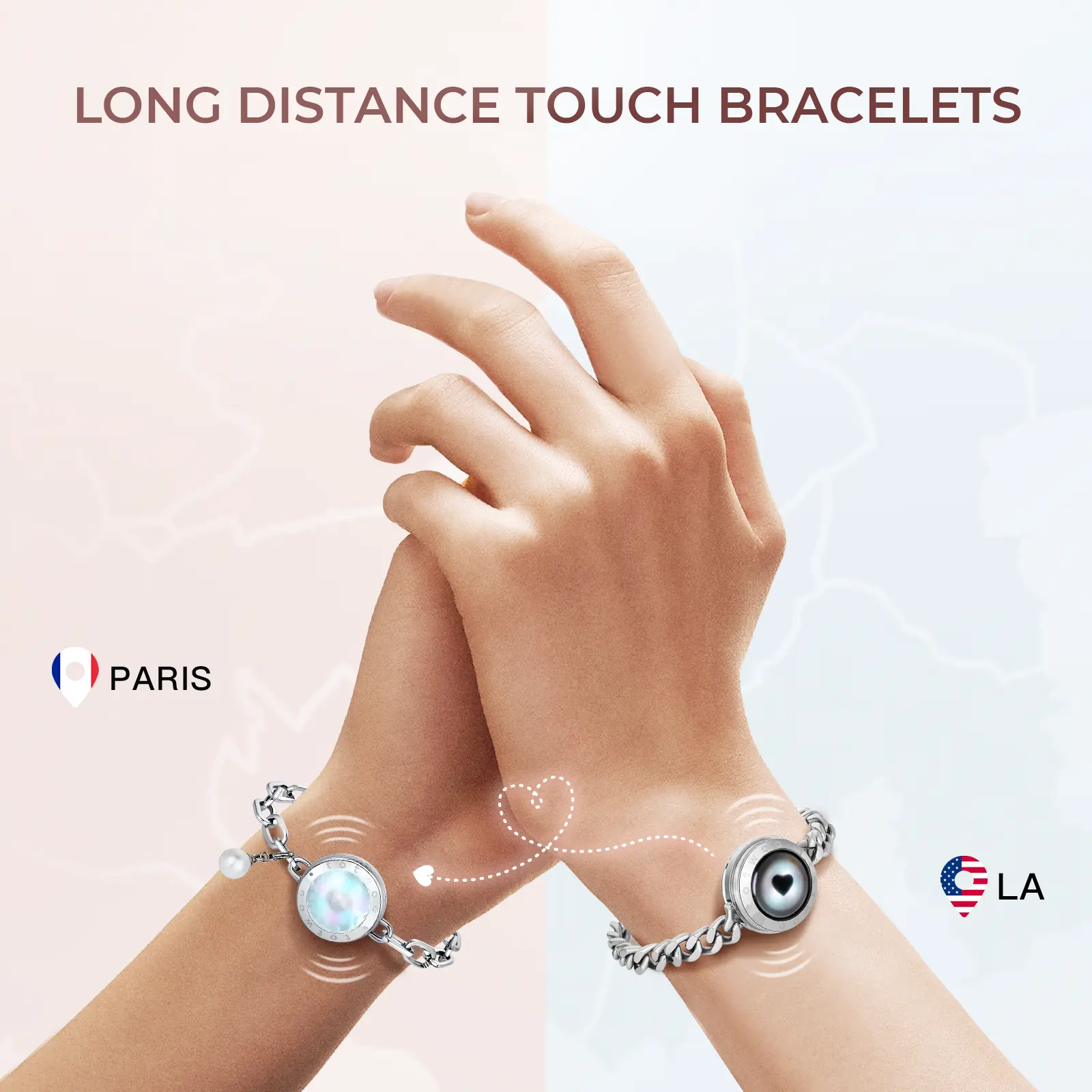 Totwoo Soulmate Touch Bracelets for Couples Vibration & Light Up Bluetooth Pairing Jewelry for Long Distance Relationships Special Gift for Girlfriend - TikTok Shop Totwoo Soulmate Touch Bracelets for Couples Vibration & Light Up Bluetooth Pairing Jewelry for Long Distance Relationships Special Gift for Girlfriend - TikTok Shop