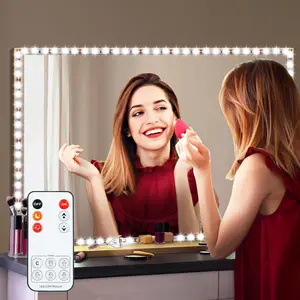 LED Vanity Mirror Lights for Makeup Dressing Table Vanity Set 13ft Flexible LED Light Strip Kit 6000K Daylight White with Dimmer and Power , DIY Mirror, Mirror not Included