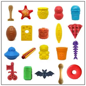 Bulk Rubber & Nylon Dog Chew Toys & Treat Dispensers for Daycares | 20-Pack Cosmetic B-Grade -Made in USA
