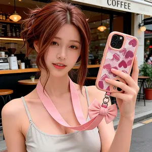 Bow Phone Lanyard, Fairy Style Neck Strap, Long & Short Anti-Lost Phone Chain